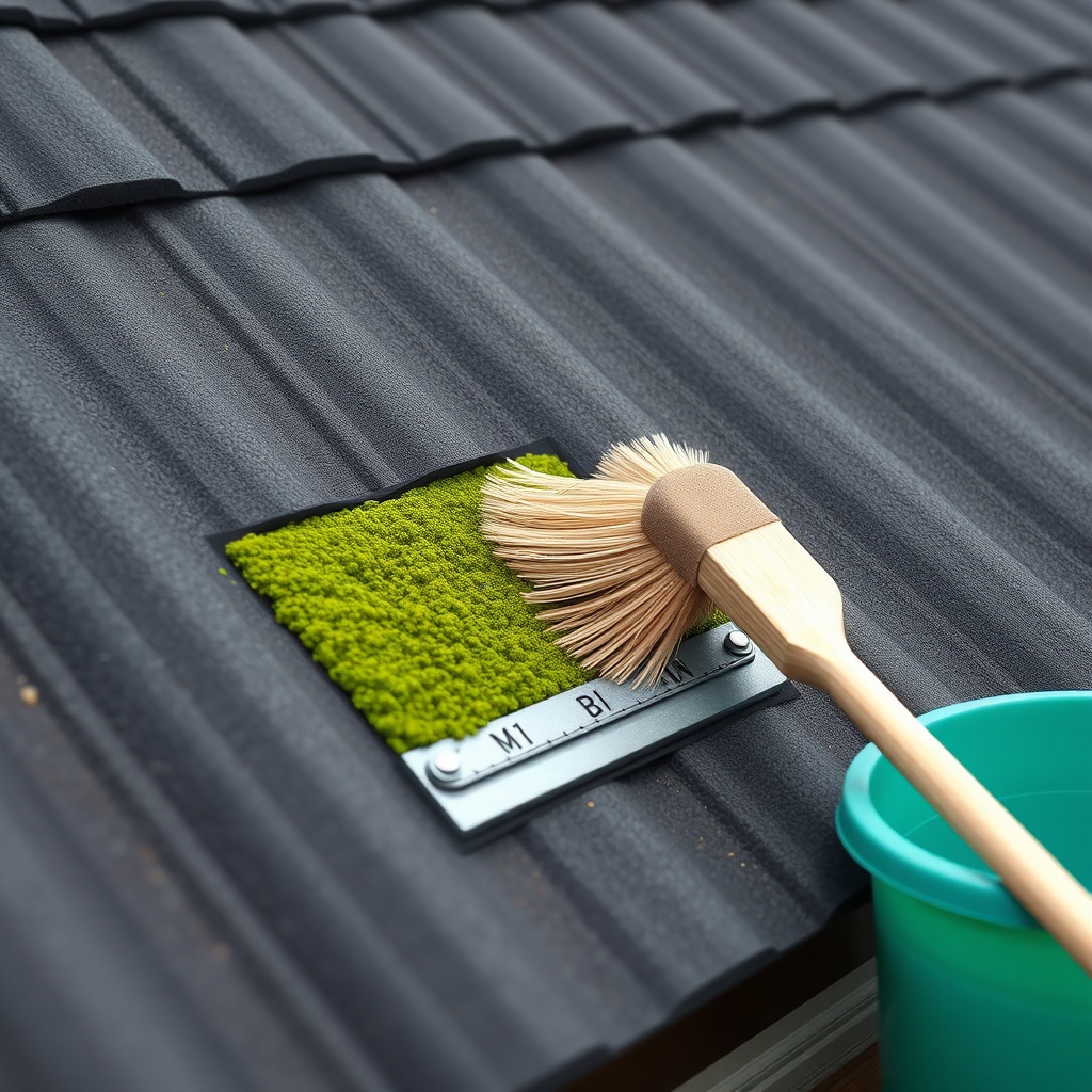 A close-up photorealistic illustration showing a Classic Rib roof panel with a section of